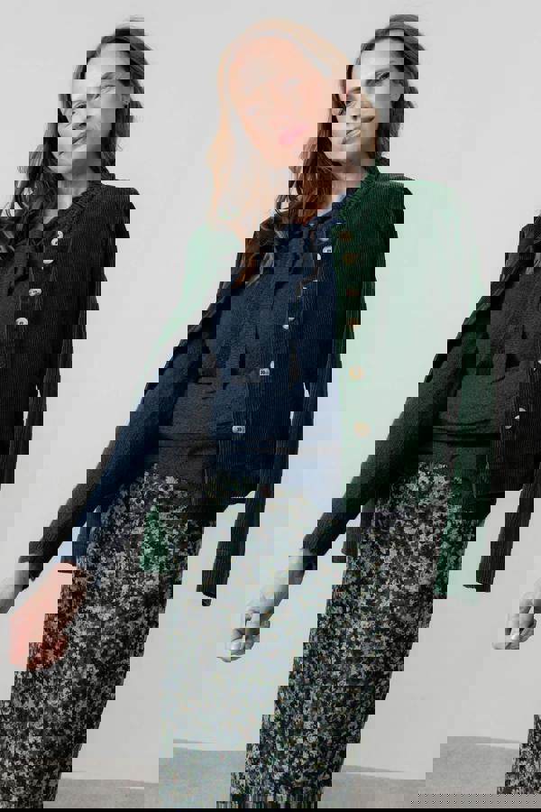 Lily & Me Melissa Floral Print Midi Skirt Green