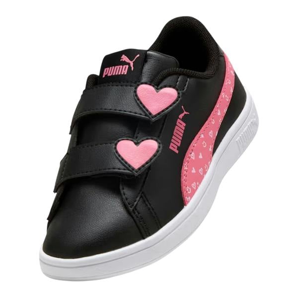 Puma Childrens/Kids 3.0 Glitter Flat Trainers - Black/Pink - 