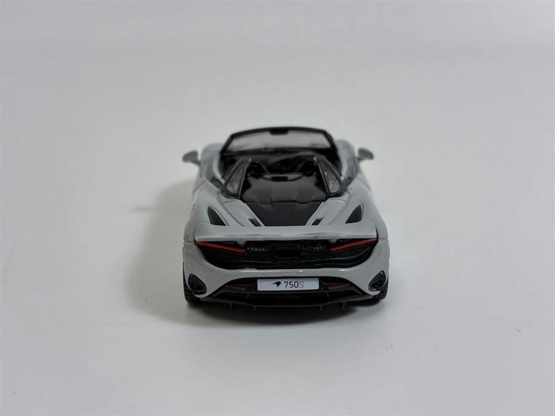 MCSlots McLaren 750S Spider Cirrus Grey RHD 1:64 Scale Mini GT MGT00973R
