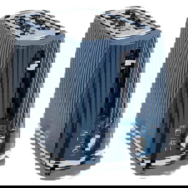 Cello Breakfast Bundle - Textured Kettle + 2 Slice Toaster - Blue