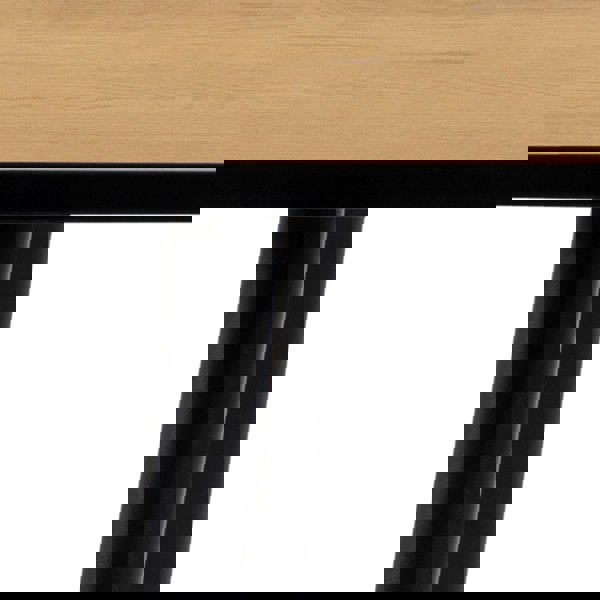 Furniture To Go Wilma Small Dining Table in Oak & Black Legs