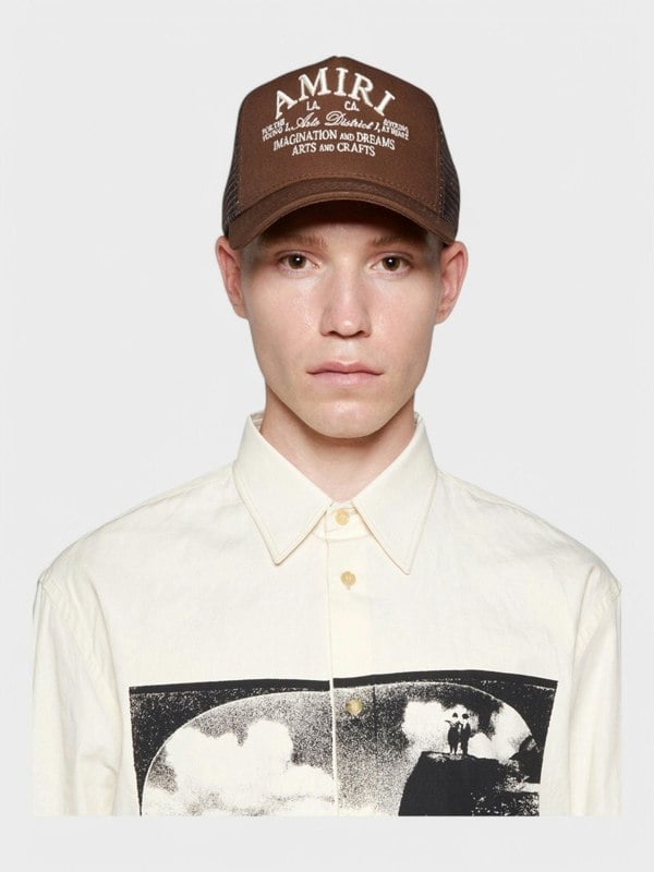 Amiri Stencil Trucker Hat Shitake - Supplied FashionAmiri