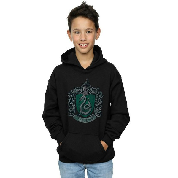 Harry Potter Boys Slytherin Cotton Hoodie - Black