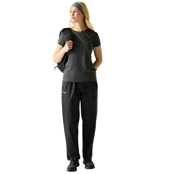 Regatta Womens/Ladies Waterproof Straight Leg Over Trousers - Black - 