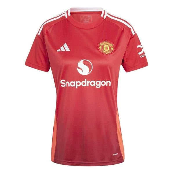 Adidas Womens/Ladies 24/25 Manchester United FC Home Shirt - Red - 