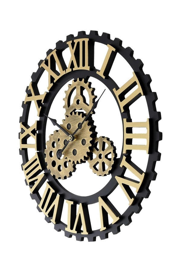 Living and Home 50Cm Retro Gear Silent Wall Clock