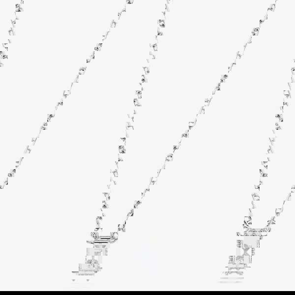 Swarovski Stilla Rhodium Plated Square Cubic Zirconia Necklace 5701903