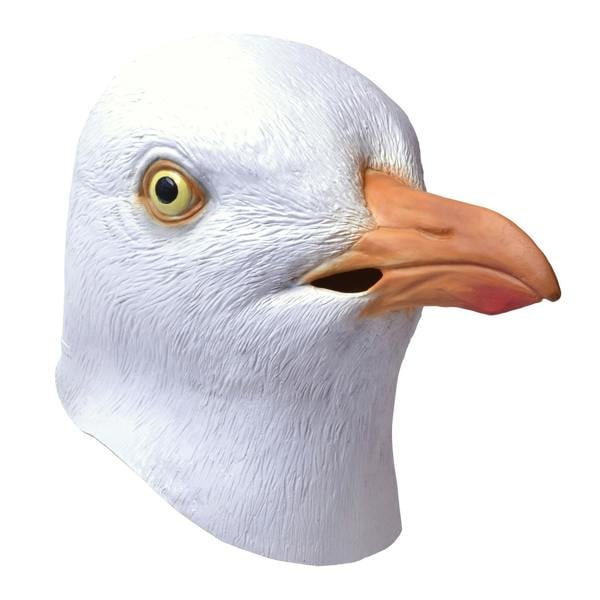 Bristol Novelty Unisex Adults Seagull Mask - White/Orange - 