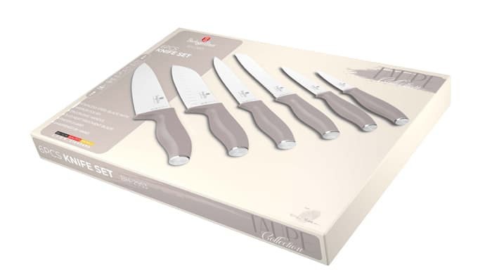 6 pcs knife set Berlinger Haus BH2953 matt taupe