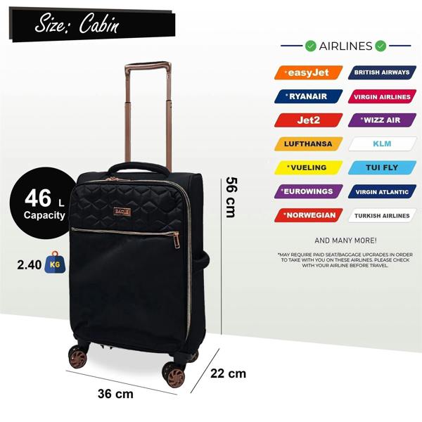 Eagle Luggage 4 Wheel Lightweight Suitcase Luggage Travel Bags Set