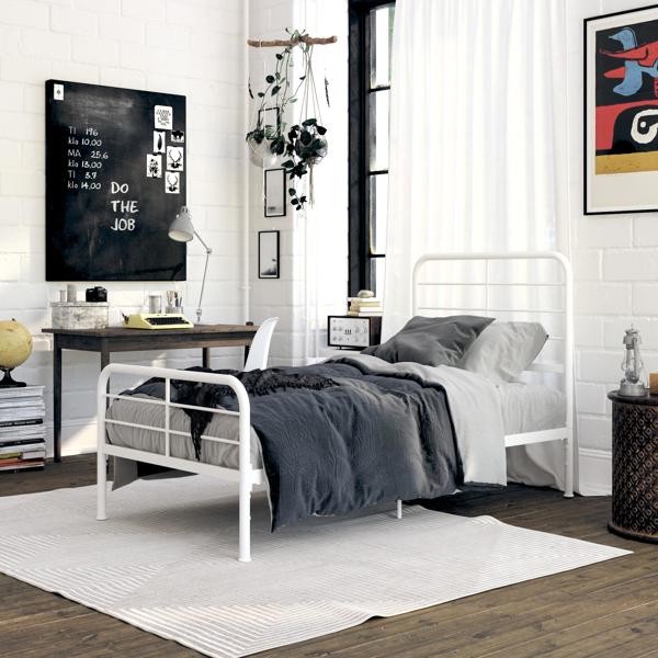 Dorel Home Millie Metal Bed White - Single