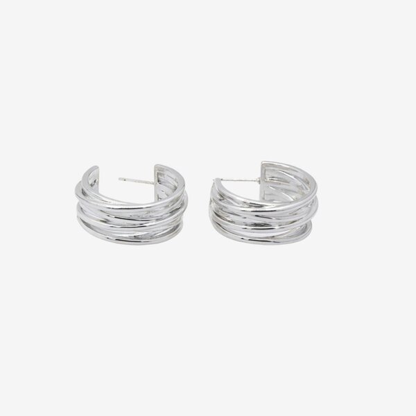 Uchi & Soto Nami Silver Twist Earrings