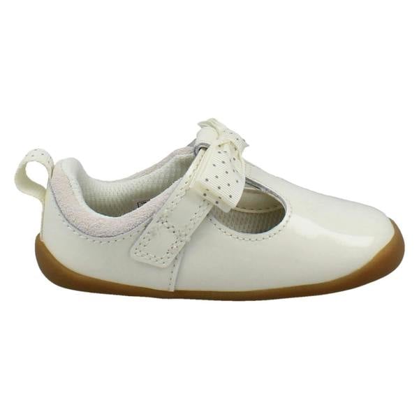 Clarks Girls Clarks Polka Dot T-Bar Pre Walking Shoes Roamer Trim