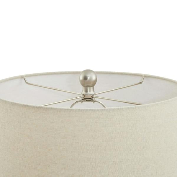 Hill Interiors Lattice Ceramic Table Lamp (UK Plug) - White - 