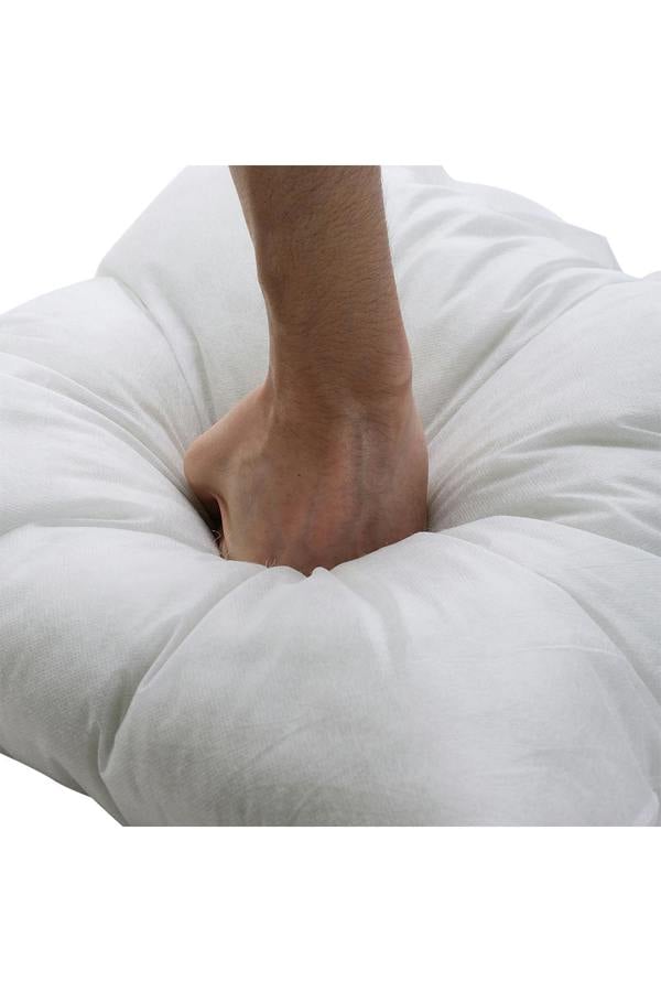 Living and Home White Jacquard Plush Square Throw Pillow Sofa Cushion , Filled with 500g PP Cotton