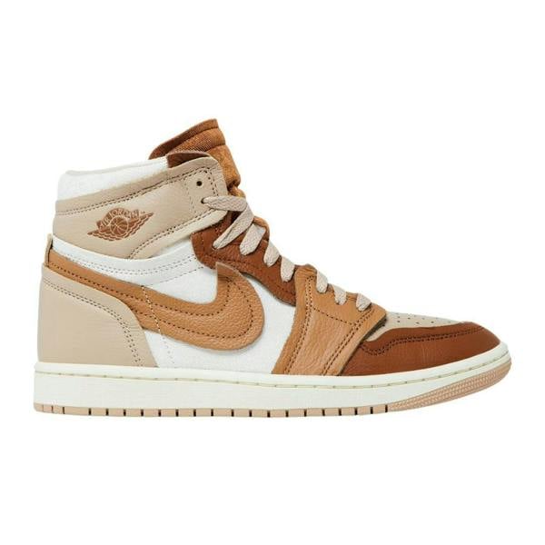 Nike Womens/Ladies Air Jordan 1 Leather High-top Trainers - Brown - 