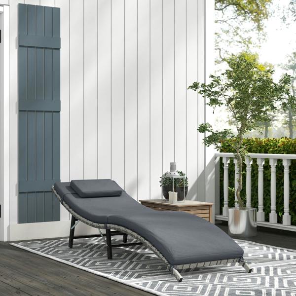 Single Rattan Lounger (Simple)