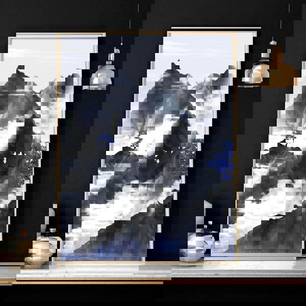 Living room pictures for walls | set of 3 Japanese art prints