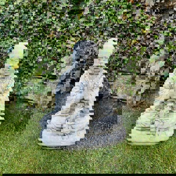 Small Monk on a cushion Garden Ornament