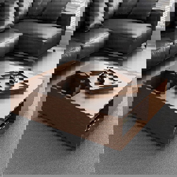 Rexana Coffee Table With Drawer, Walnut-Ritconcept-Rit Concept