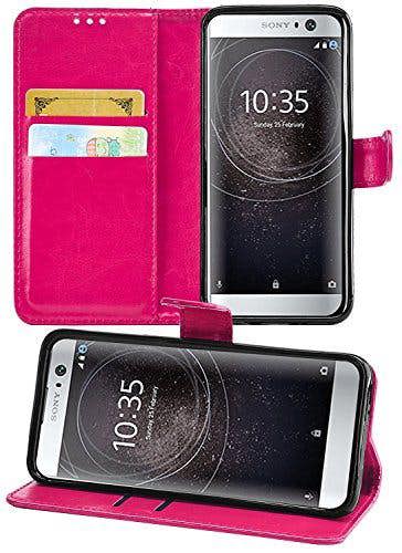 KAV Sony Xperia XA2 Case, Premium PU Leather Wallet Case Cover - Pink