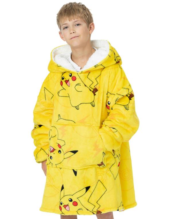 Pokemon Unisex Kids Yellow Pikachu Blanket Hoodie (One Size)