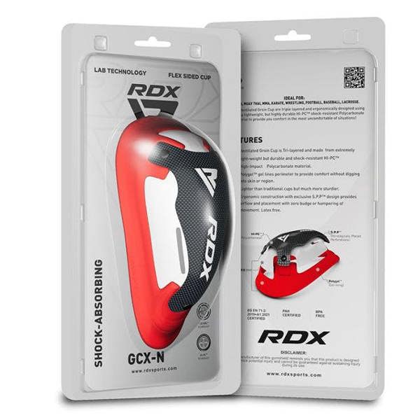 RDX Sports GROIN CUP CHINA WHITE/RED 3 LAYER NEW