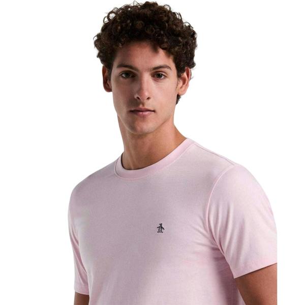 Original Penguin Mens Pete Embroidered Logo T-Shirt - Pink - 