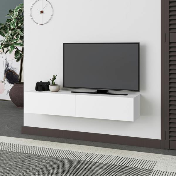 Decortie Francy Wall-Mounted TV Unit Modern Media Centre TV Cabinet 42" 135cm