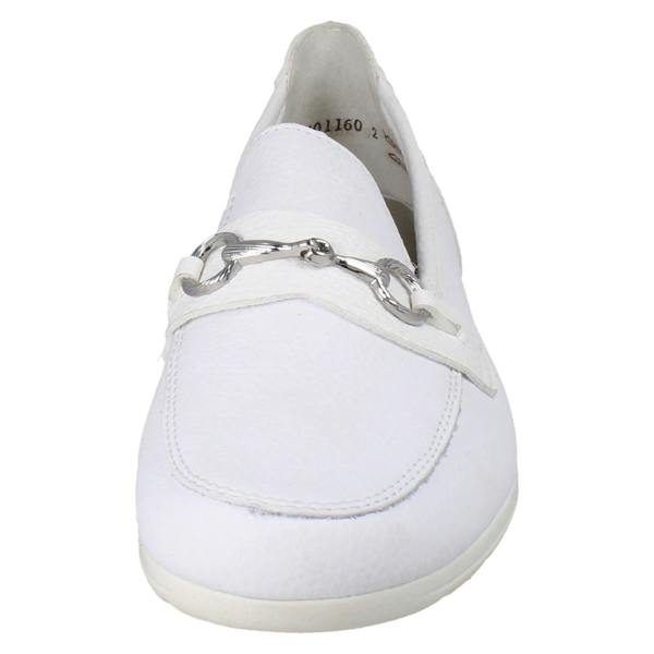 Rieker Womens Casual Flat Loafer Style Slip On Shoes With Chain Detailing L9355