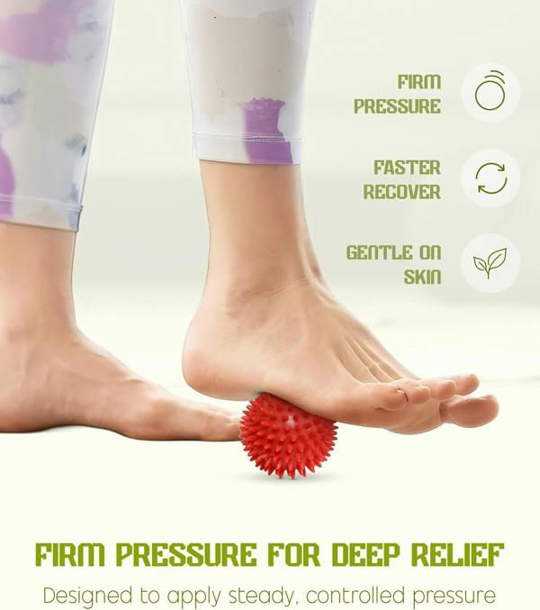 ROMIX Foot Massage Roller and Spiky Massage Ball Set, Deep Tissue Massage Tools for Feet, Hands, Arms and Legs