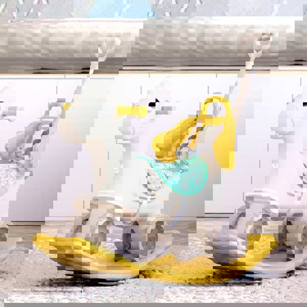 2-in-1 Kids Plastic Rocking Horse Living and Home Yellow