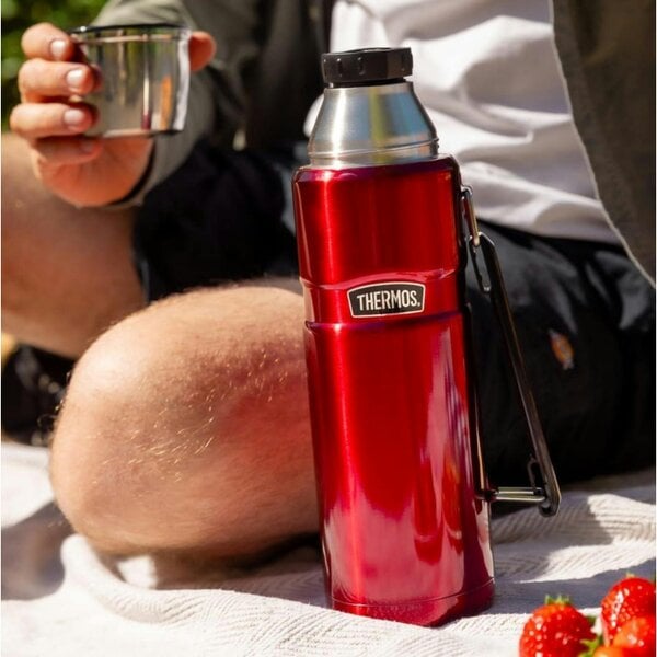 Thermos Stainless King 1.2L Insulated Flask 24h Hot 24h Cold Raspberry Pink