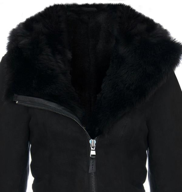 Infinity Leather Ladies Suede Merino Sheepskin Coat-Samara