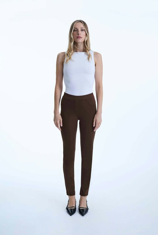 James Lakeland Brown Cigarette Trousers