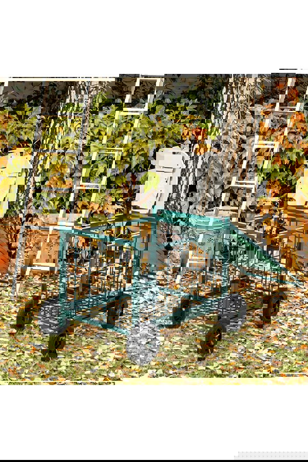 Living and Home Rolling Garden Work Seat Cart with Storage