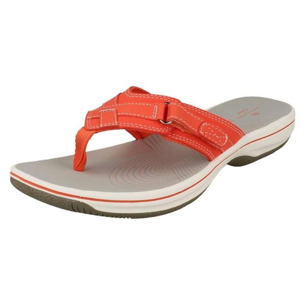 Clarks Ladies Clarks Toe Post Sandals Brinkley Sea