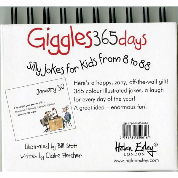 Helen Exley, 365 Days Of Giggles Perpetual Calendar, Perpetual Calendars and Diaries, Day To View, Humour, Gift