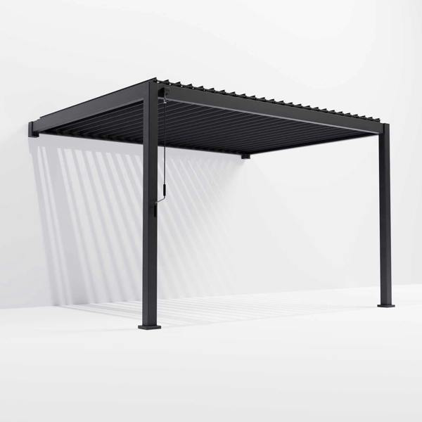 Ocean Designs Tivoli 4m x 3m Grey Frame Wall Mounted Pergola