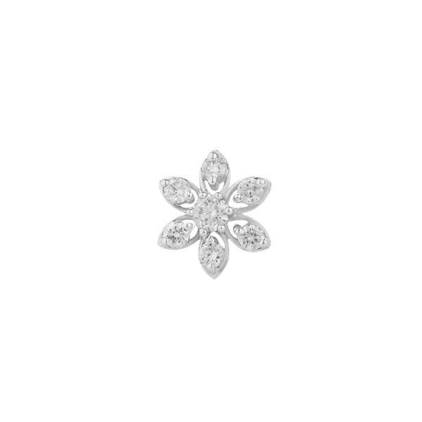 Spero London Fine 14k Solid Gold Diamond Star Single Earring