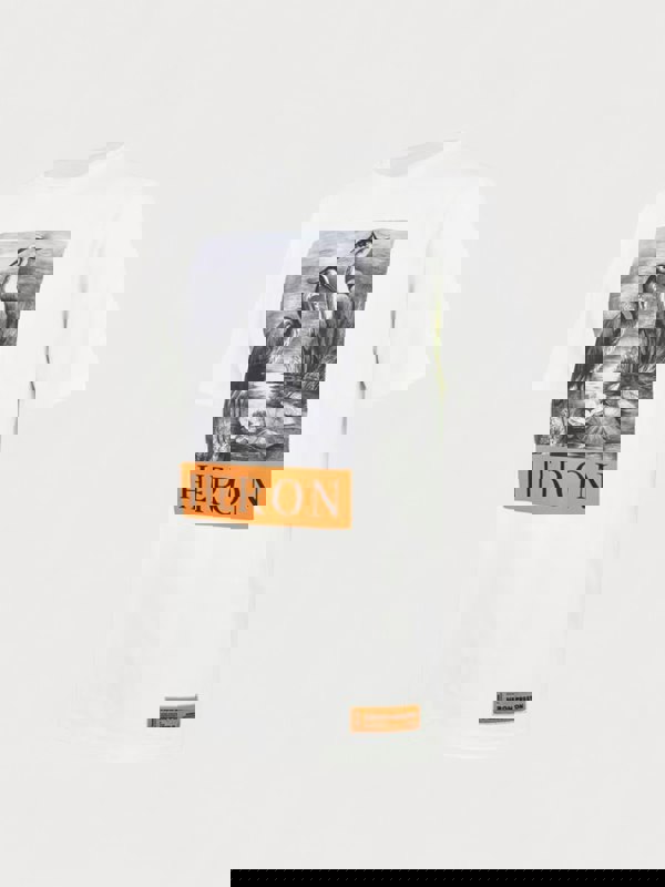 Heron Preston Heron Print T Shirt White - Mens
