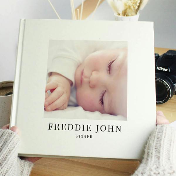 Personalised New Baby Photo Album - alternative angle