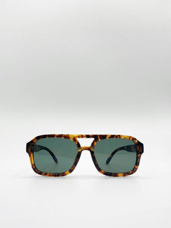 70's Navigator Sunglasses In Tortoiseshell - svnx