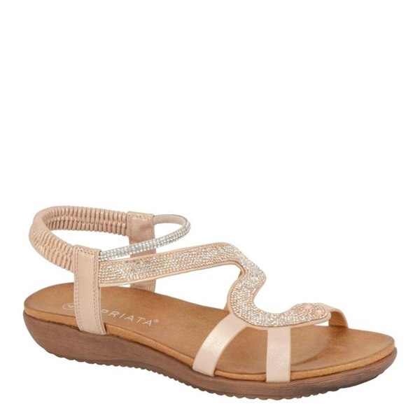 Cipriata Serpent Elasticated Sling Back Jewelled Sandals
