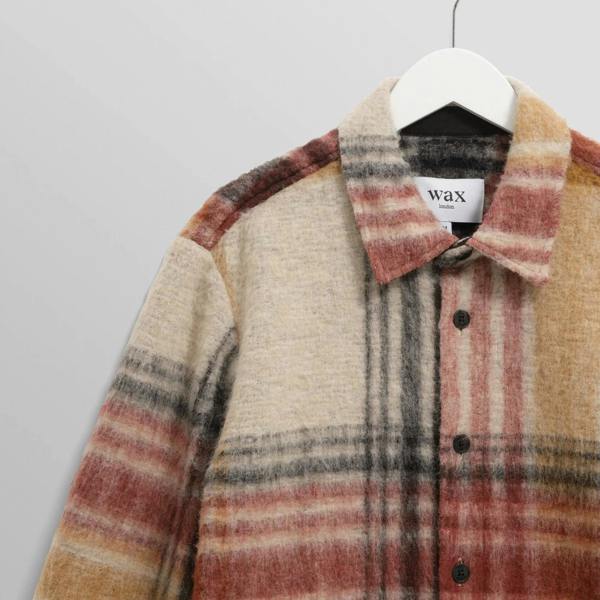 Wax London Nolan Overshirt Wool Blend Check