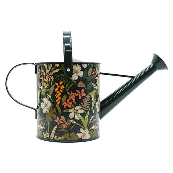 The British Gardening Company 5L Tropical Floral Design Metal Watering Can