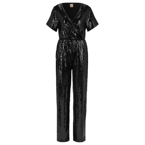 Boss Womens C Eseca Sequin Jumpsuit - Black