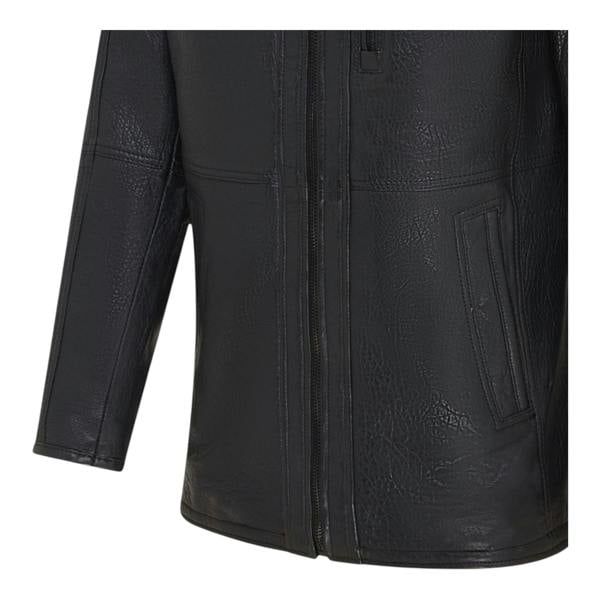 Infinity Leather Mens Warm Mid-Length Leather Biker Coat - Sikander