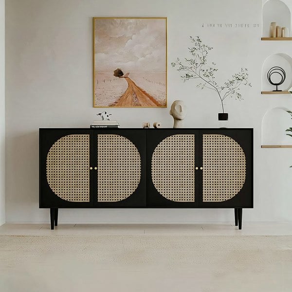 Debby Rattan Sideboard, Black-Rit Concept-Rit Concept