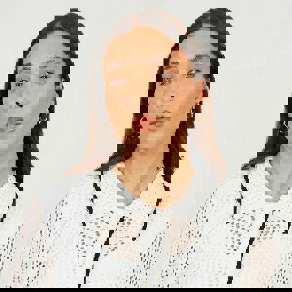 Brave Soul Cream Loose Knit Collared Blouse - Cream Image 4